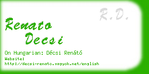 renato decsi business card