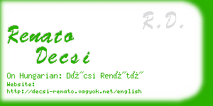 renato decsi business card